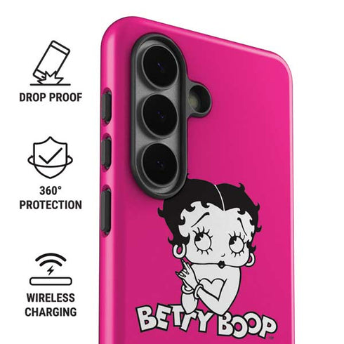 Betty Boop Pink Background Galaxy S26 Impact Case