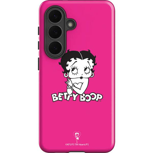 Betty Boop Pink Background Galaxy S26 Plus Impact Case
