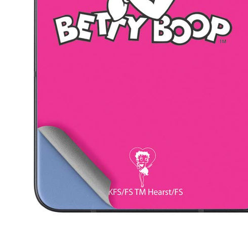 Betty Boop Pink Background Galaxy Z Fold5 5G Skin