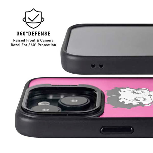 Betty Boop Pink Background iPhone 14 Plus Kickstand Case