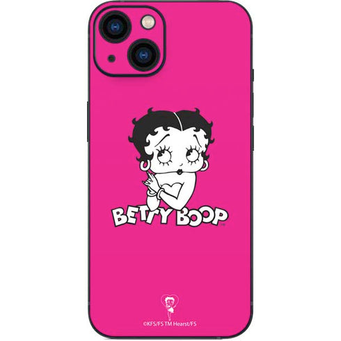 Betty Boop Pink Background iPhone Skins