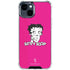 Betty Boop Pink Background iPhone 15 Clear Case