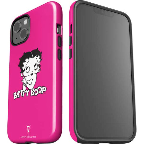 Betty Boop Pink Background iPhone 15 Impact Case