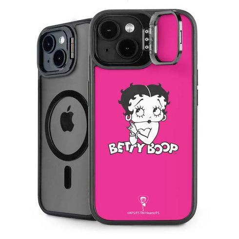 Betty Boop Pink Background iPhone 15 Kickstand Case