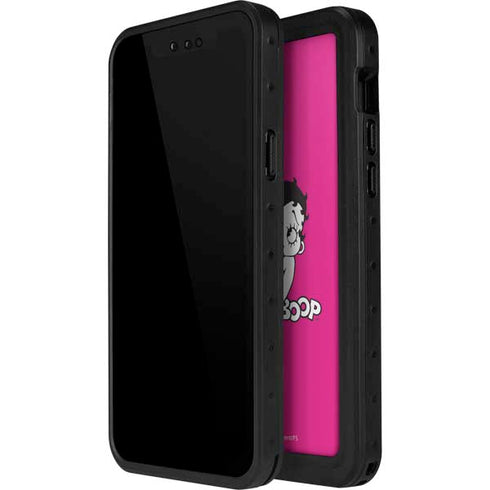 Betty Boop Pink Background iPhone 15 Pro Waterproof Case