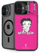 Betty Boop Pink Background iPhone 16 Plus Kickstand Case
