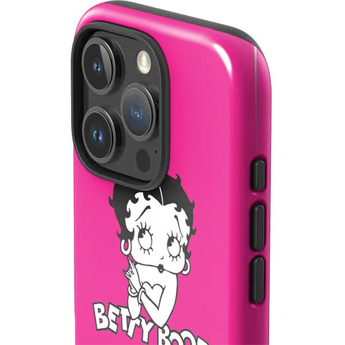 Betty Boop Pink Background iPhone 16 Pro Max Impact Case