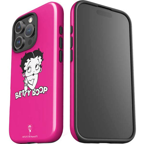 Betty Boop Pink Background iPhone 16 Pro Max Impact Case