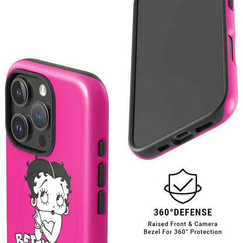Betty Boop Pink Background iPhone 16 Pro Max Magsafe Impact Case