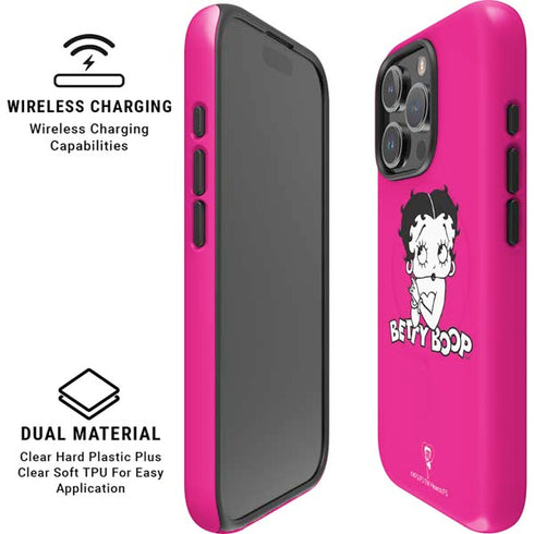 Betty Boop Pink Background iPhone 16 Pro Max Magsafe Impact Case