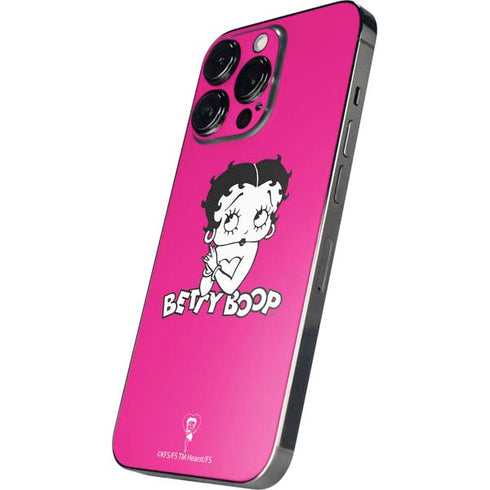 Betty Boop Pink Background iPhone 16 Pro Max Skin