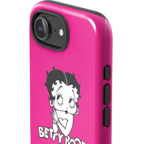 Betty Boop Pink Background iPhone 16e Impact Case