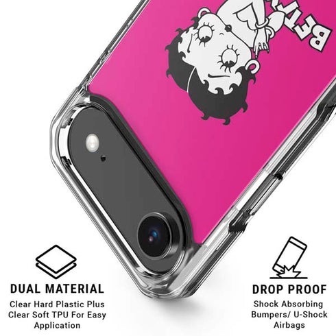 Betty Boop Pink Background iPhone 17 Air Clear Case