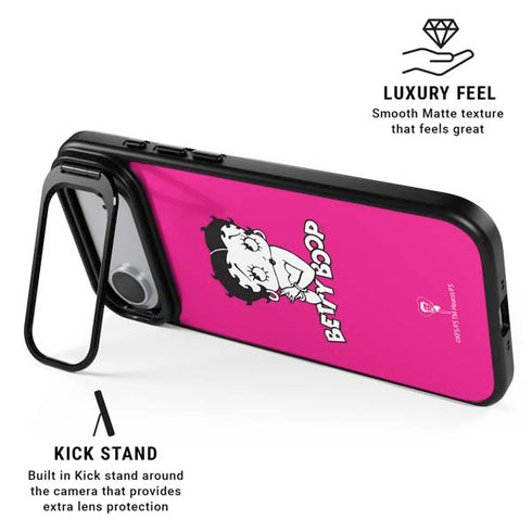 Betty Boop Pink Background iPhone 17 Air Kickstand Case
