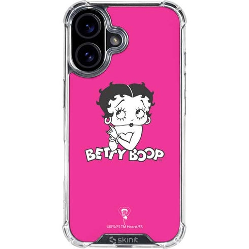 Betty Boop Pink Background iPhone 17 Clear Case