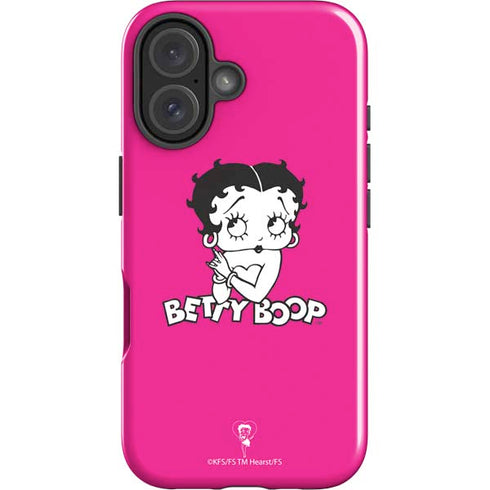 Betty Boop Pink Background iPhone 17 Impact Case