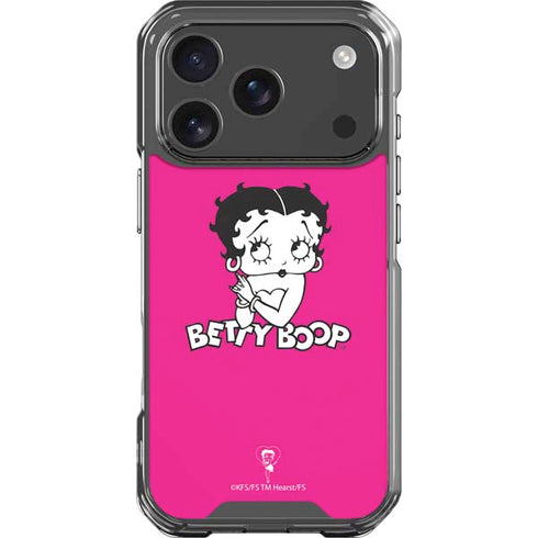 Betty Boop Pink Background iPhone 17 Pro Clear Case