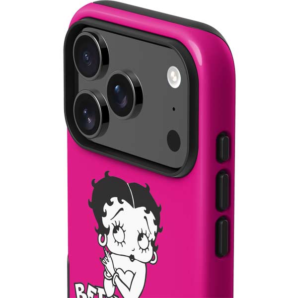 Betty Boop Pink Background iPhone 17 Pro Impact Case