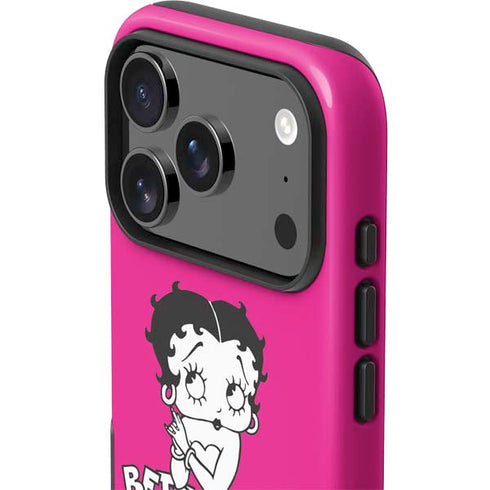 Betty Boop Pink Background iPhone 17 Pro Impact Case