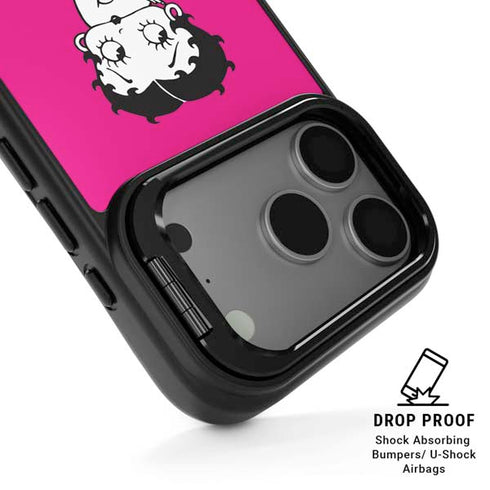 Betty Boop Pink Background iPhone 17 Pro Kickstand Case