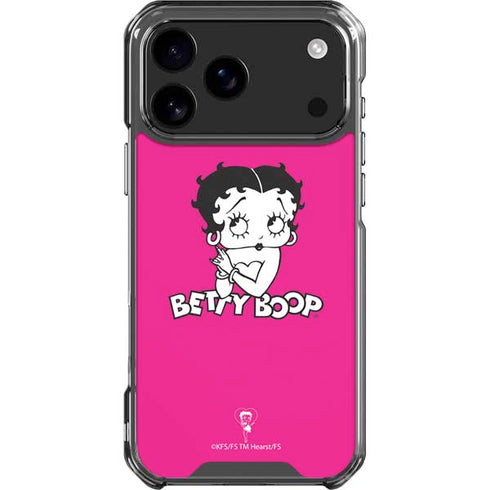 Betty Boop Pink Background iPhone 17 Pro Max Clear Case