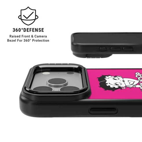 Betty Boop Pink Background iPhone 17 Pro Max Kickstand Case