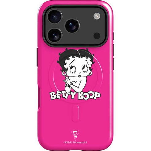 Betty Boop Pink Background iPhone 17 Pro Max Magsafe Impact Case