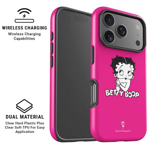 Betty Boop Pink Background iPhone 17 Pro Max Magsafe Impact Case