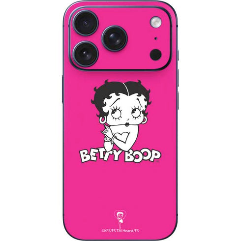 Betty Boop Pink Background iPhone 17 Pro Skin