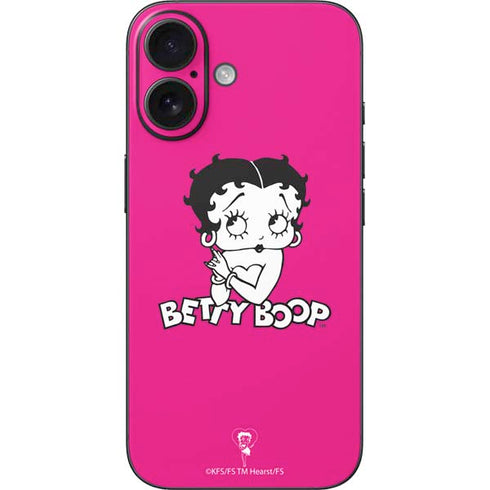Betty Boop Pink Background iPhone 17 Skin