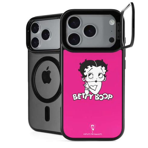 Betty Boop Pink Background iPhone 18 Pro Kickstand Case