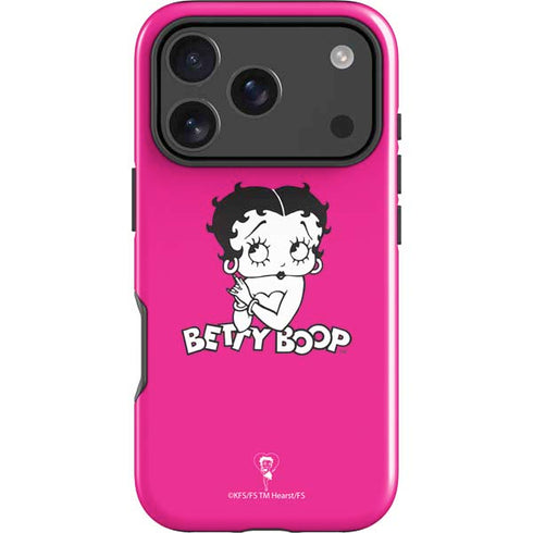 Betty Boop Pink Background iPhone 18 Pro Max Impact Case