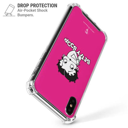 Betty Boop Pink Background iPhone X/XS Clear Case