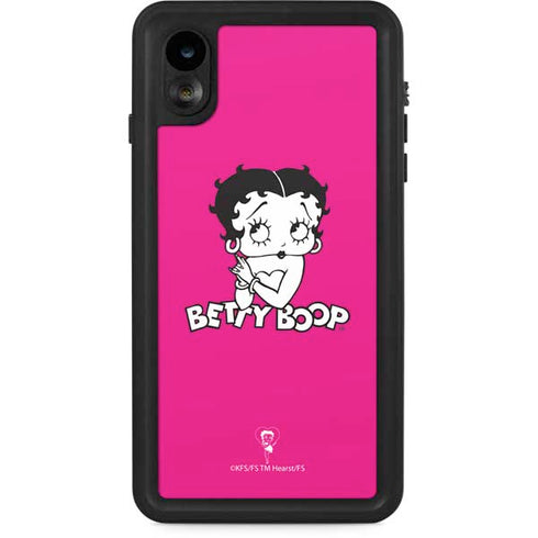Betty Boop Pink Background iPhone Cases