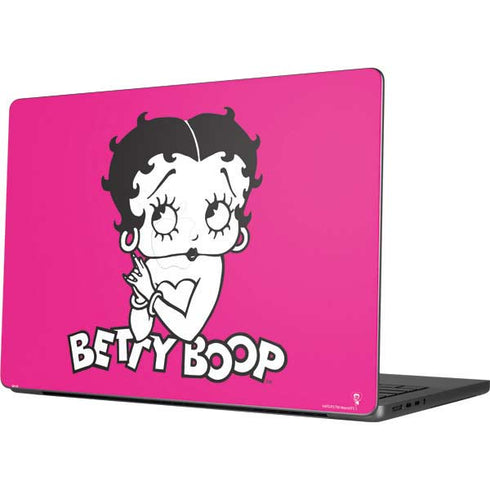 Betty Boop Pink Background Apple MacBook Pro 14-inch Skin