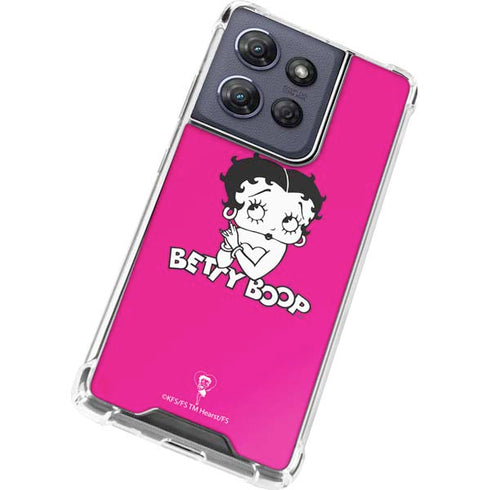 Betty Boop Pink Background Moto G 5G (2025) Clear Case