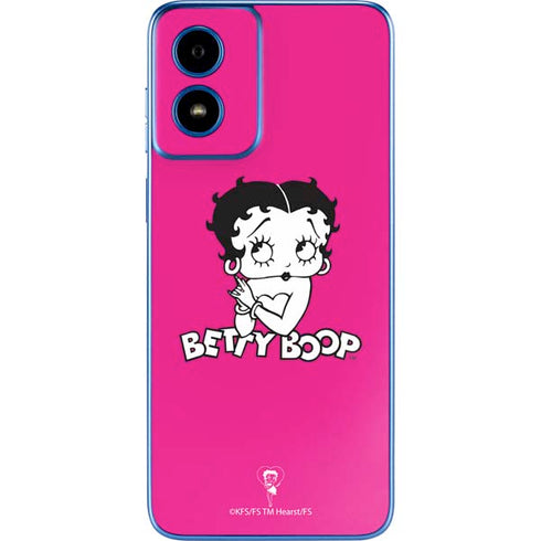 Betty Boop Pink Background Moto G Play 4G (2024) Skin