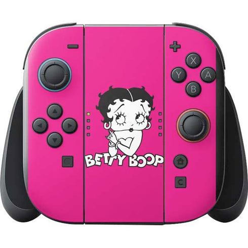 Betty Boop Pink Background Nintendo Switch 2 (2025) with Joy-Con Skin