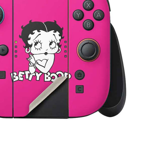 Betty Boop Pink Background Nintendo Switch 2 (2025) Joy-Con Controller Skin
