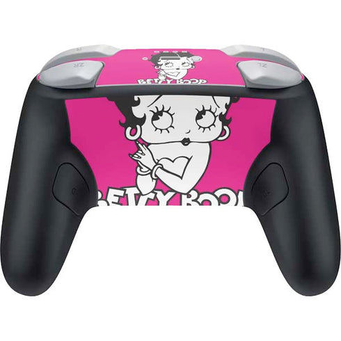 Betty Boop Pink Background Nintendo Switch 2 (2025) Pro Controller Skin