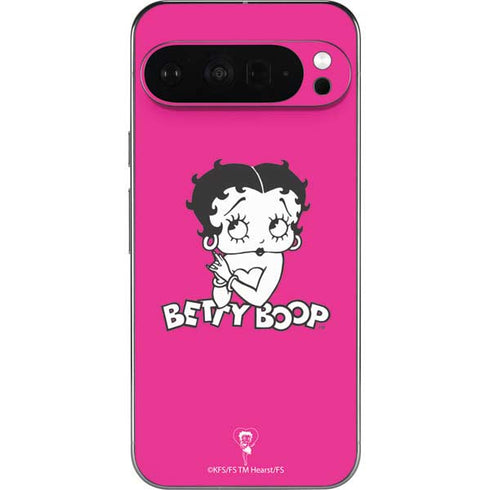 Betty Boop Pink Background Pixel 9 Pro XL Skin