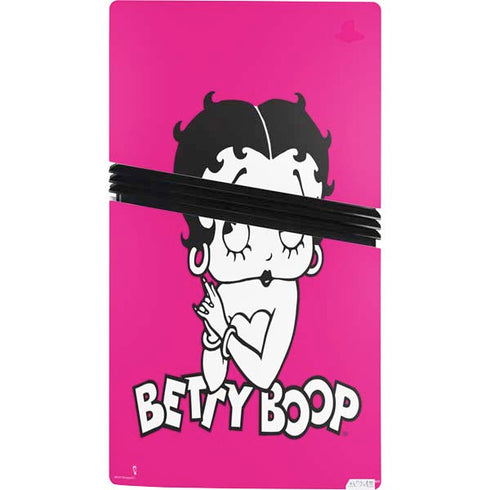Betty Boop Pink Background PS5 Pro Console Skin