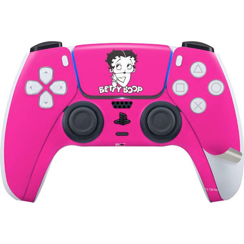 Betty Boop Pink Background PS5 Pro Disk Bundle Skin
