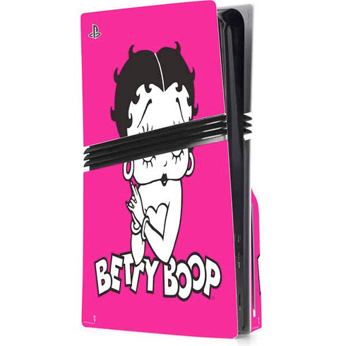Betty Boop Pink Background PlayStation PS5 Skins