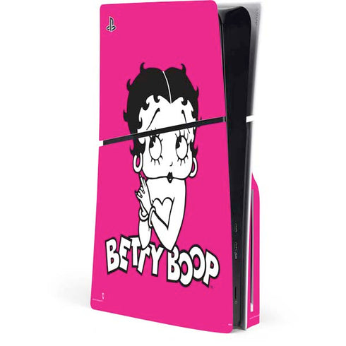 Betty Boop Pink Background PlayStation PS5 Skins