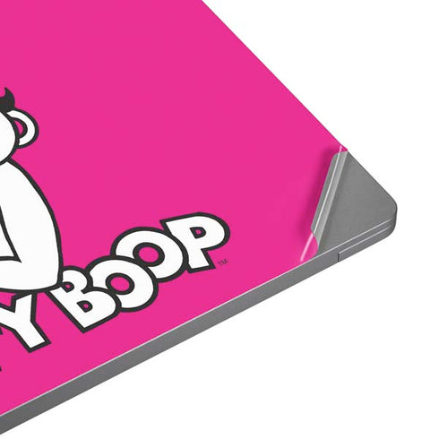 Betty Boop Pink Background Laptop Skins
