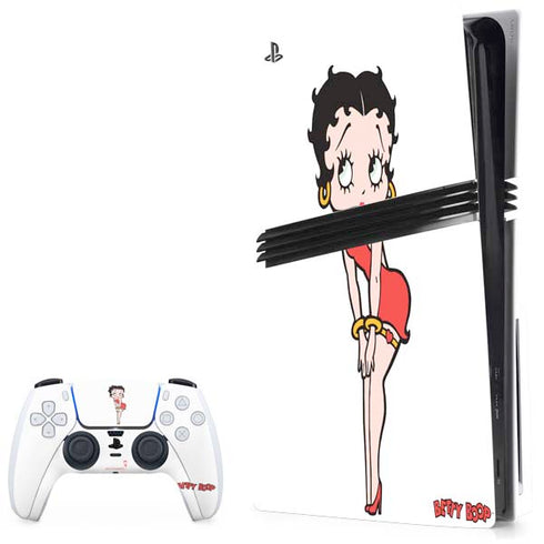 Betty Boop Pose PS5 Pro Disk Bundle Skin