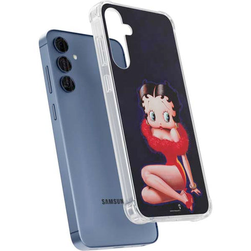 Betty Boop Red Dress Galaxy A35 5G Clear Case