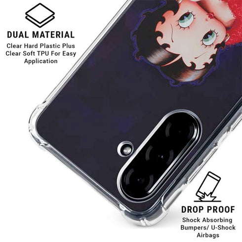 Betty Boop Red Dress Galaxy A36 5G Clear Case