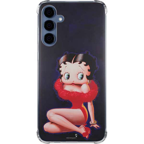 Betty Boop Red Dress Galaxy A55 5G Clear Case